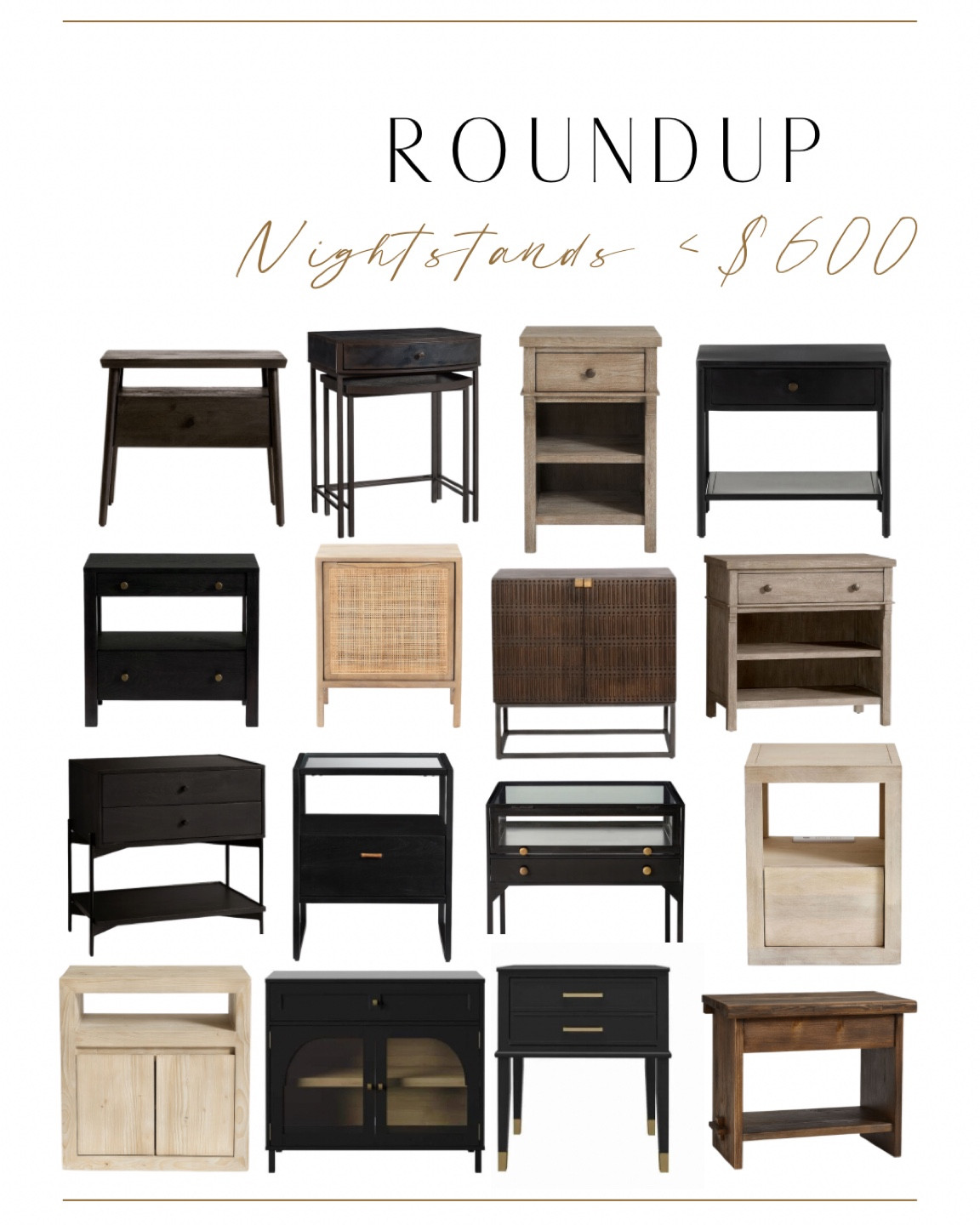 Nightstands. Bedside table. Black nightstand.  Natural wood nightstand brown nightstand. 

#LTKsalealert #LTKhome