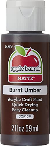 Apple Barrel Acrylic Paint in Assorted Colors (2 oz), 20512, Burnt Umber | Amazon (US)