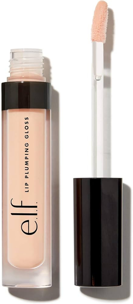 e.l.f. Lip Plumping Gloss, Soothes, Shimmer, Peach Bellini, 0.09 Ounce | Amazon (US)