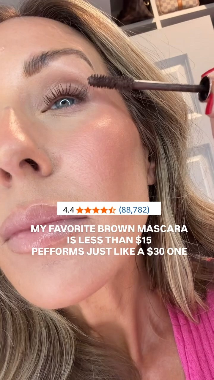 This brown mascara is under $15 and gives lashes the definition and length I usually expect from much pricier formulas. I love the softer brown shade for everyday makeup because it still makes the eyes stand out without looking as harsh as black.

brown mascara, affordable mascara, drugstore makeup, everyday makeup, over 40 makeup, lash lengthening mascara, beauty favorites, themominstyle

#LTKselfcare #LTKBeauty #LTKOver40