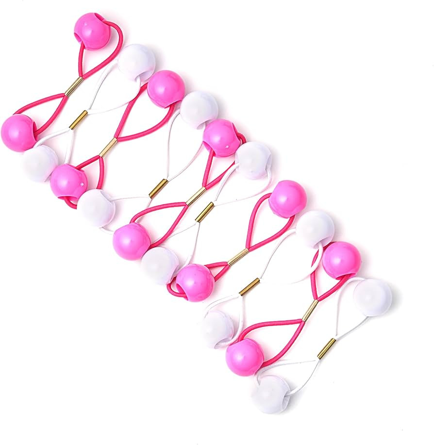 RED by Kiss 10 Pieces 16mm Ball Hair Ties, Bubble Ponytail Holders for Kids Girls Children Women ... | Amazon (US)