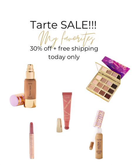My favorite tarte products! Love that this is such a clean makeup brand. I always go with my normal shade for foundation or slightly lighter. I use a lighter under eye concealer and like the color light sand. I’ll use a darker shape tape if I want to blend in some contour around my cheekbones and jawline, then finish off with some creamy blush to blend into my cheeks. This lip plumper in honestly any color and this shadow palet for the perfect eye.  

#LTKSale #LTKstyletip #LTKbeauty