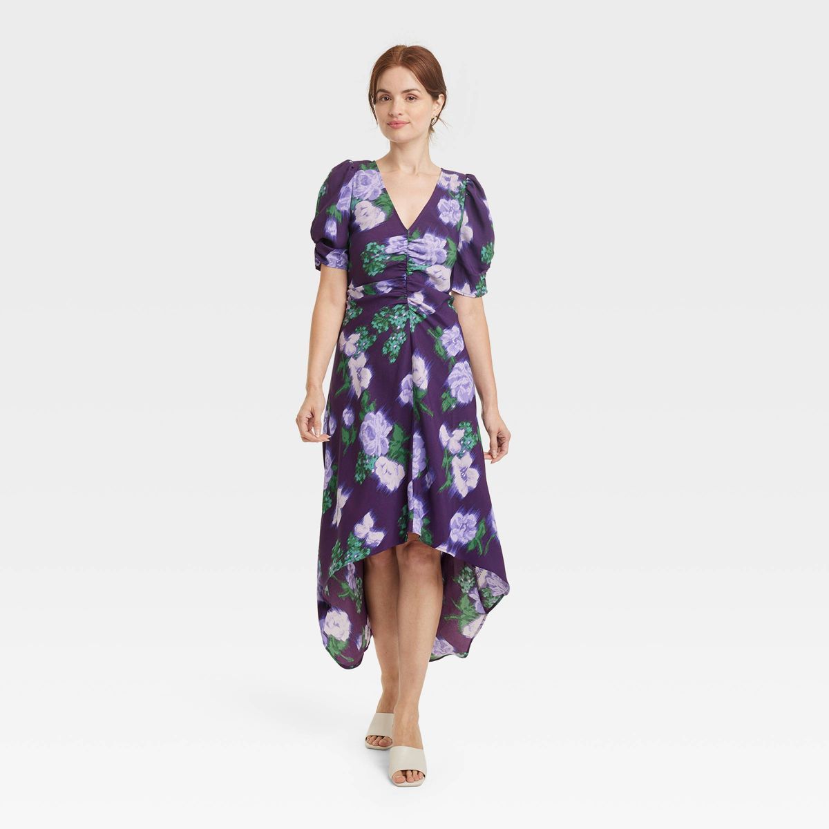 Women's Crepe Short Sleeve Midi Dress - A New Day™ | Target