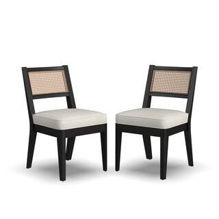 Brentwood Black Cane Back Armless Chair 5581-80 - The Home Depot | The Home Depot