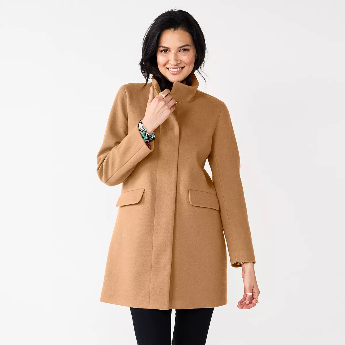 Women's Nine West Faux-Wool Car Coat | Kohl's