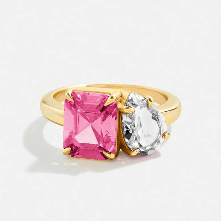 Toi et Moi Custom Birthstone Ring - Gold 7 | BaubleBar