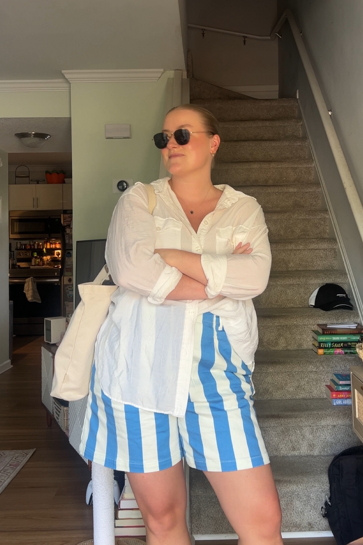 anthropologie shorts, dad shorts, summer outfit, midsize style, pool day outfit

#LTKStyleTip #LTKMidsize #LTKFindsUnder100