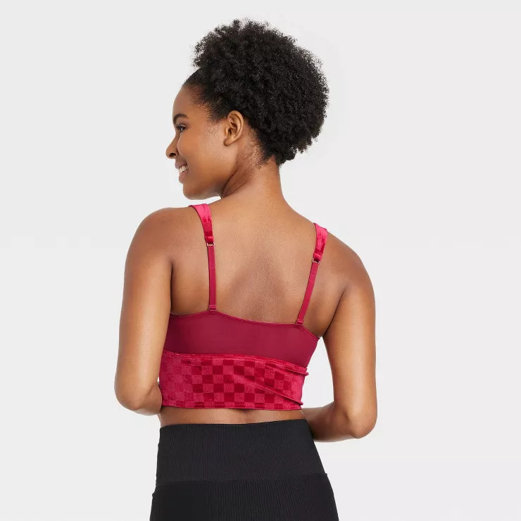 Women's Checkered Velvet Brami - Colsie™ | Target