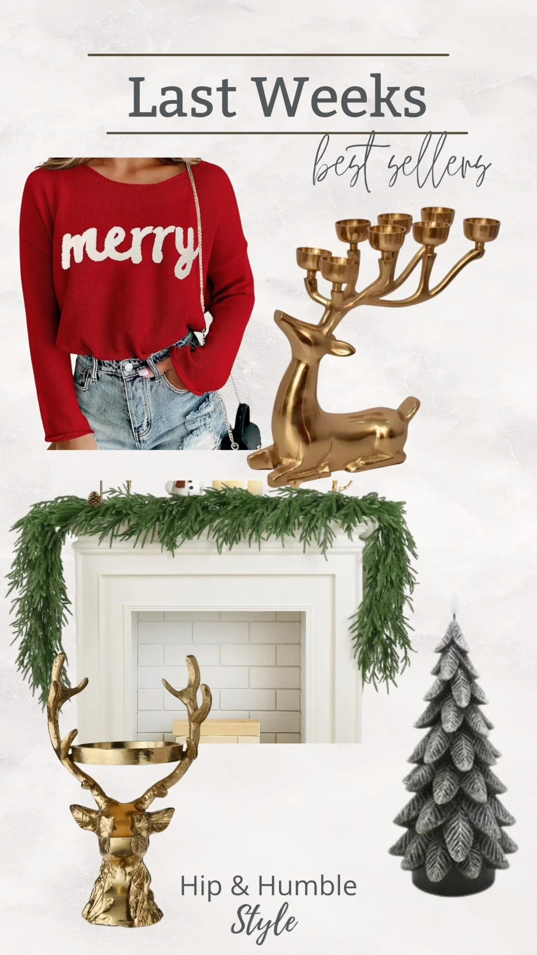 What my followers are loving 
Christmas sweater, garland reindeer decor , Christmas candle 

#LTKHoliday #LTKHome #LTKSeasonal