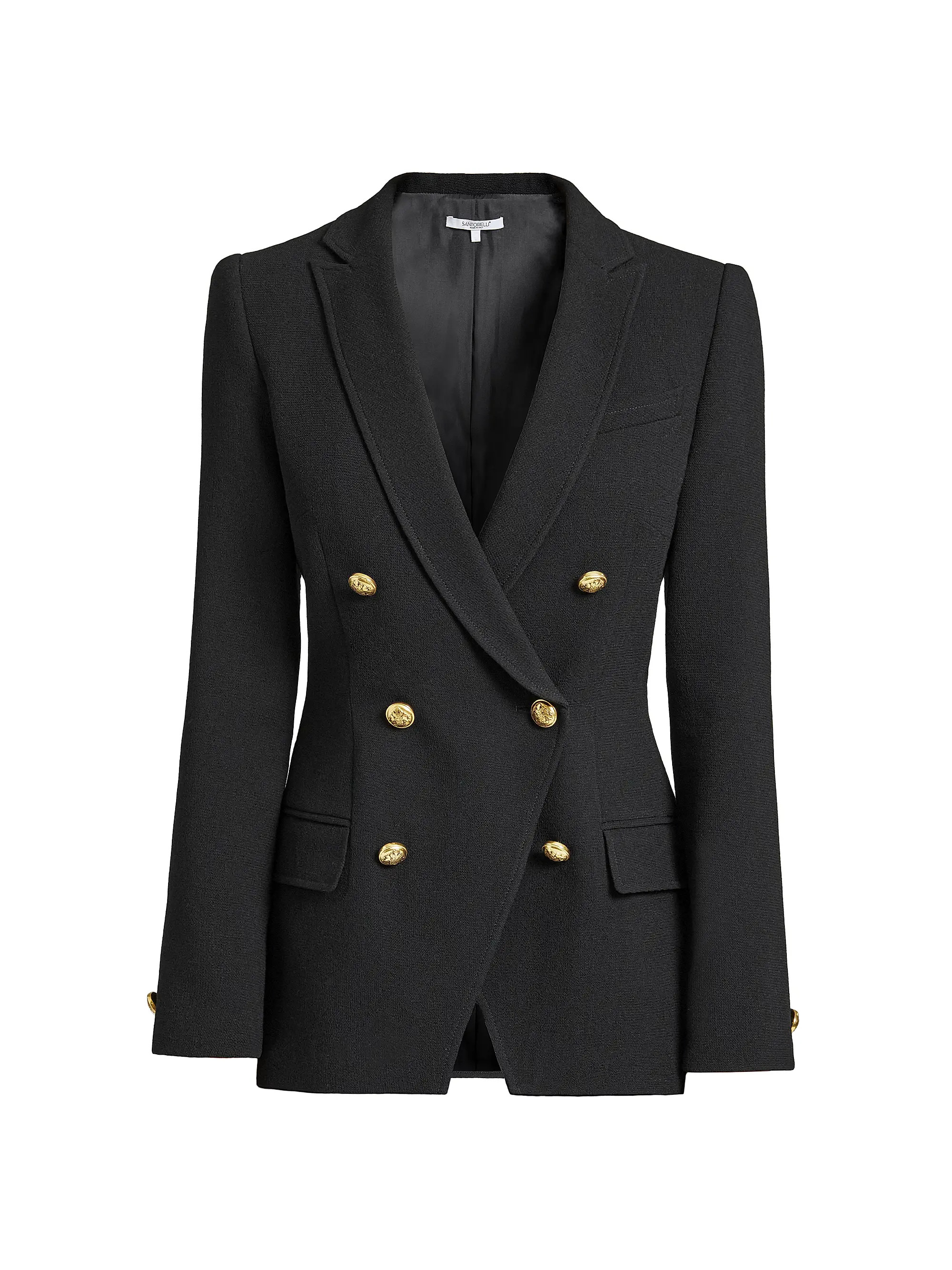Wool Crepe Double-Breasted Jacket | Saks Fifth Avenue