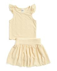 Toddler Girls 2pc Eyelet Tank And Skort Set | TJ Maxx