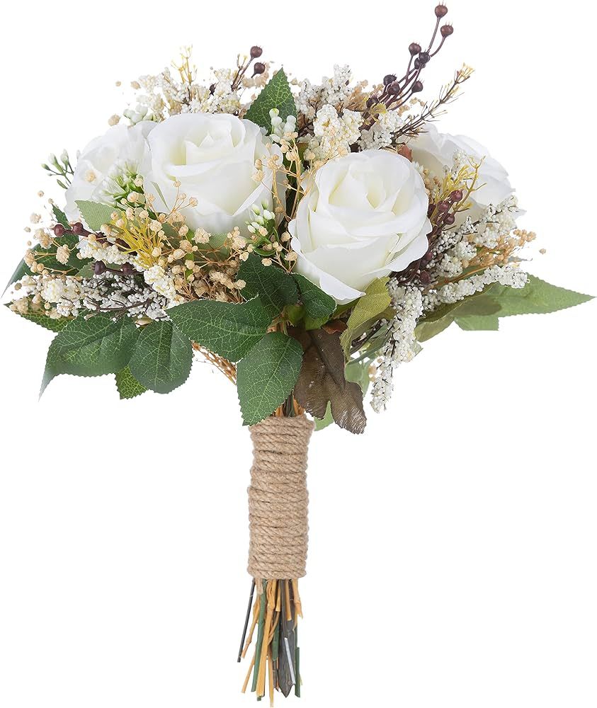 Bridals by Ada-Thalia14″ Wedding Bouquets for Bride, Wedding Flowers, Bridesmaid Bouquets for W... | Amazon (US)