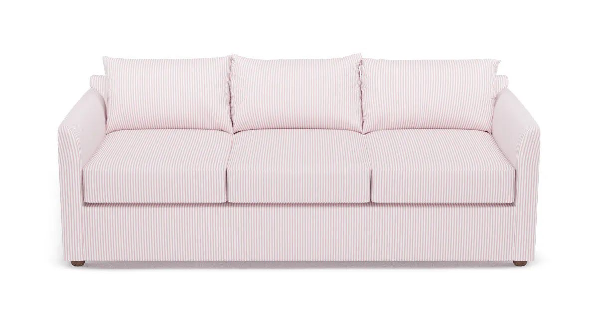 Tailored Sleeper Sofa  in Pink Ticking Stripe By SF Girl By Bay | The Inside
