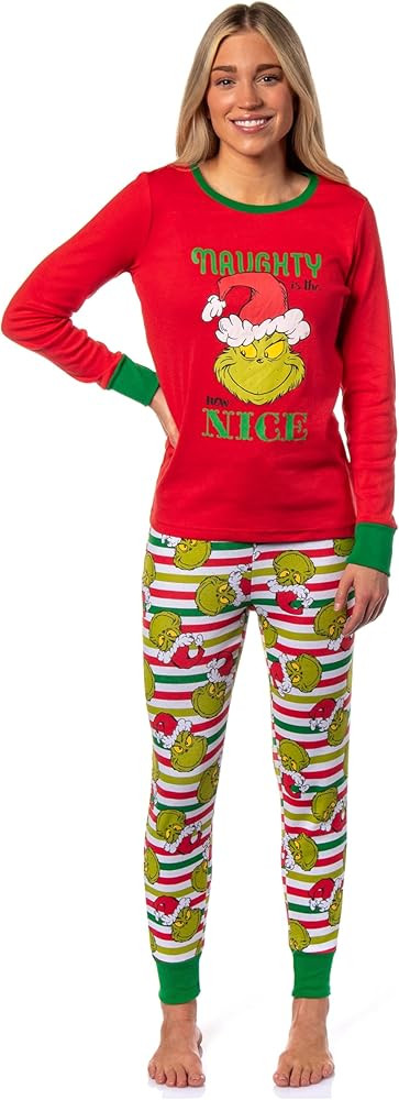 MJC International Women's Dr. Seuss Naughty and Nice Ladies Pajamas | Amazon (US)