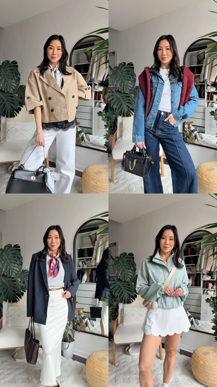 Four jackets to refresh your spring wardrobe! 

I came home with the jacket lineup I didn’t know I needed — a cropped trench from @Zara zara, a @levi  denim jacket, a navy pinstripe blazer from @uniqlo , and a suede bomber from @hm . 


#LTKSeasonal #LTKootd #LTKgrwm