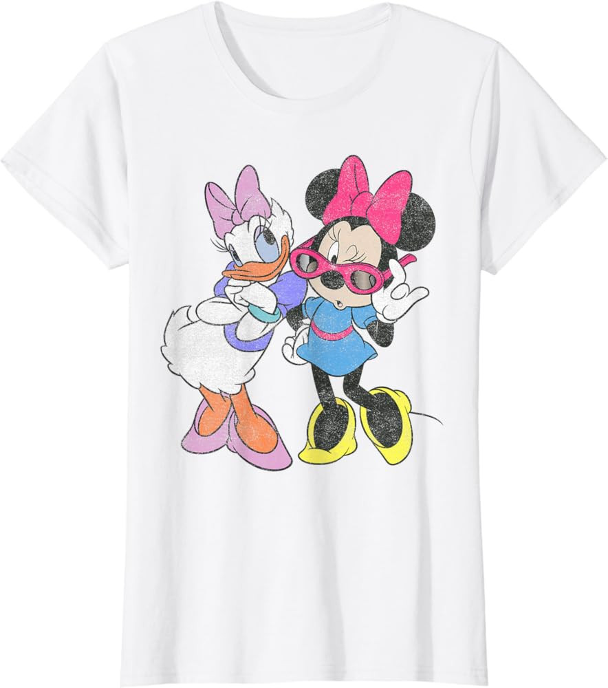 Disney Mickey And Friends Daisy & Minnie Fashion Short Sleeve T-Shirt | Amazon (US)