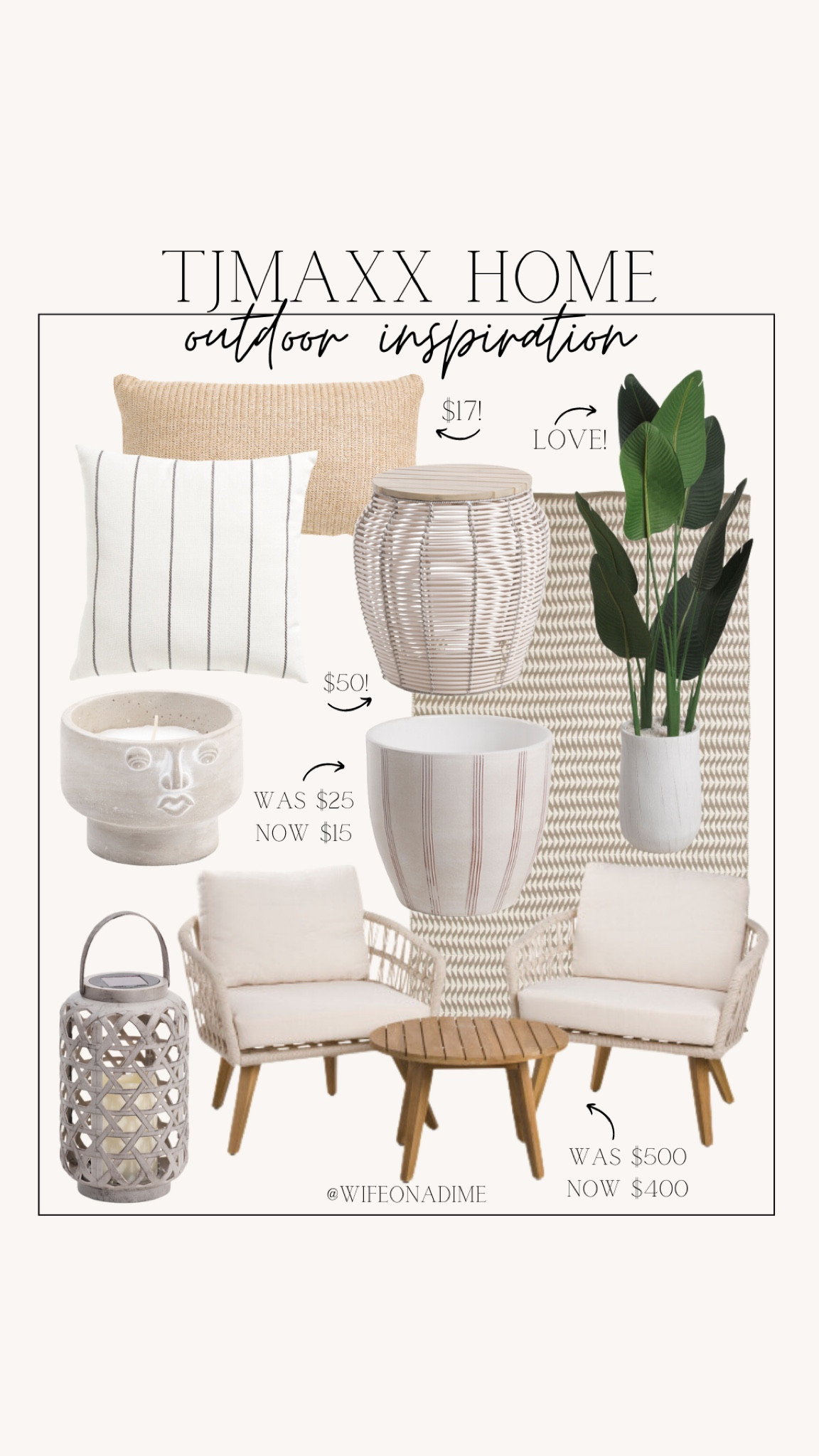 Tjmaxx Home outdoor inspiration!

tjmaxx, tjmaxx finds, tjmaxx favorites, tjmaxx home, tjmaxx decor, tjmaxx inspiration, tjmaxx outdoor, spring, spring finds, spring favorites, spring decor, spring home, outdoor decor, patio decor, outdoor inspiration, patio inspiration, outside decor, outside inspiration, backyard decor, backyard inspiration, outdoor pillows, outdoor furniture, patio furniture, outdoor faves, outdoor finds, outdoor refresh, spring refresh, decor refresh, decor finds, decor favorites, outdoor candle, cement candle, ceramic planter, outdoor planter, outdoor rug, neutral decor, rope furniture, outdoor furniture, furniture set, faux plant, faux tree, banana leaves plant, outdoor lantern, outdoor table

#LTKSeasonal #LTKFind #LTKhome