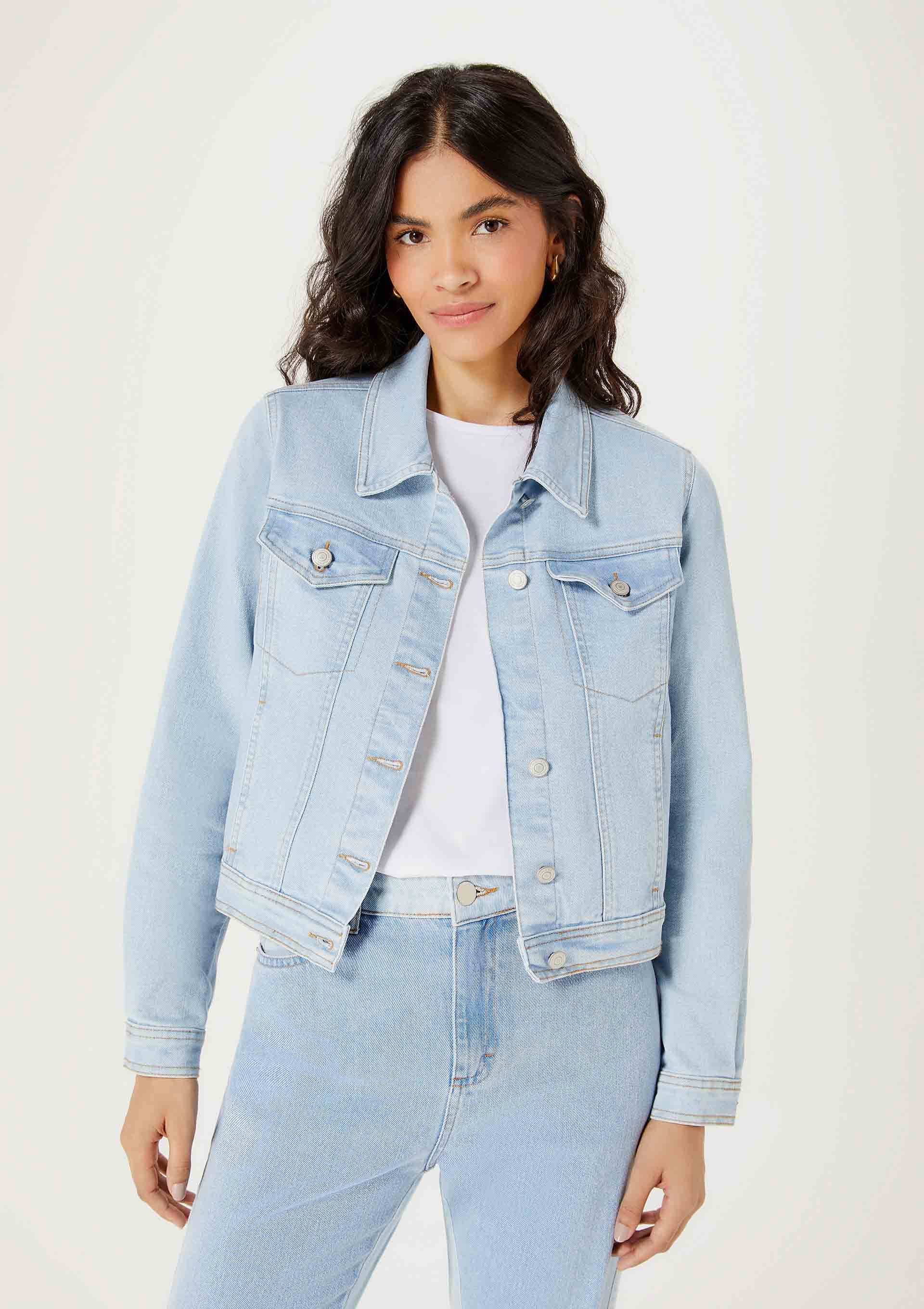 Jaqueta Jeans Básica Feminina Com Elastano - Hering Store | Hering (BR)