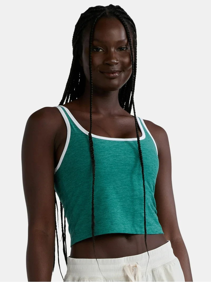 Athletic Works Women's and Women's Plus ButterCore Tipped Tank Bra, Sizes XS-4X - Walmart.com | Walmart (US)