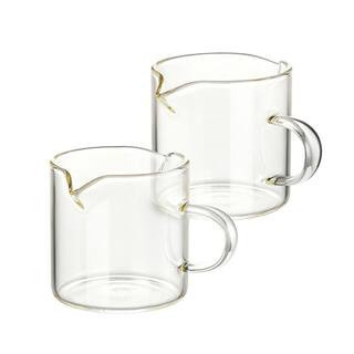 4 oz. Glass Espresso Cup Set with Double Spouts, Shot Glasses for Espresso Machine Accessories, Clear (2-Pack) | The Home Depot