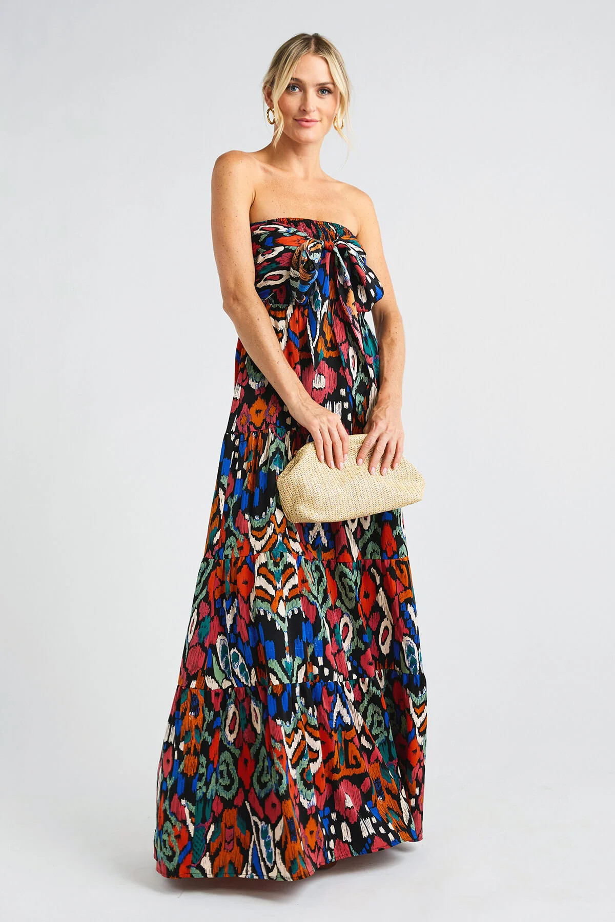 Eesome Tie Strapless Maxi Dress | Social Threads
