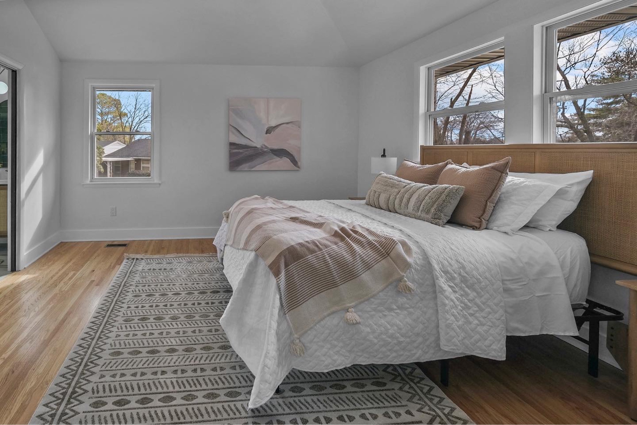 Love how this bedroom came out! 

Staging

Bedframe

Pillows

Rug
Artwork 

#LTKFind #LTKstyletip #LTKhome