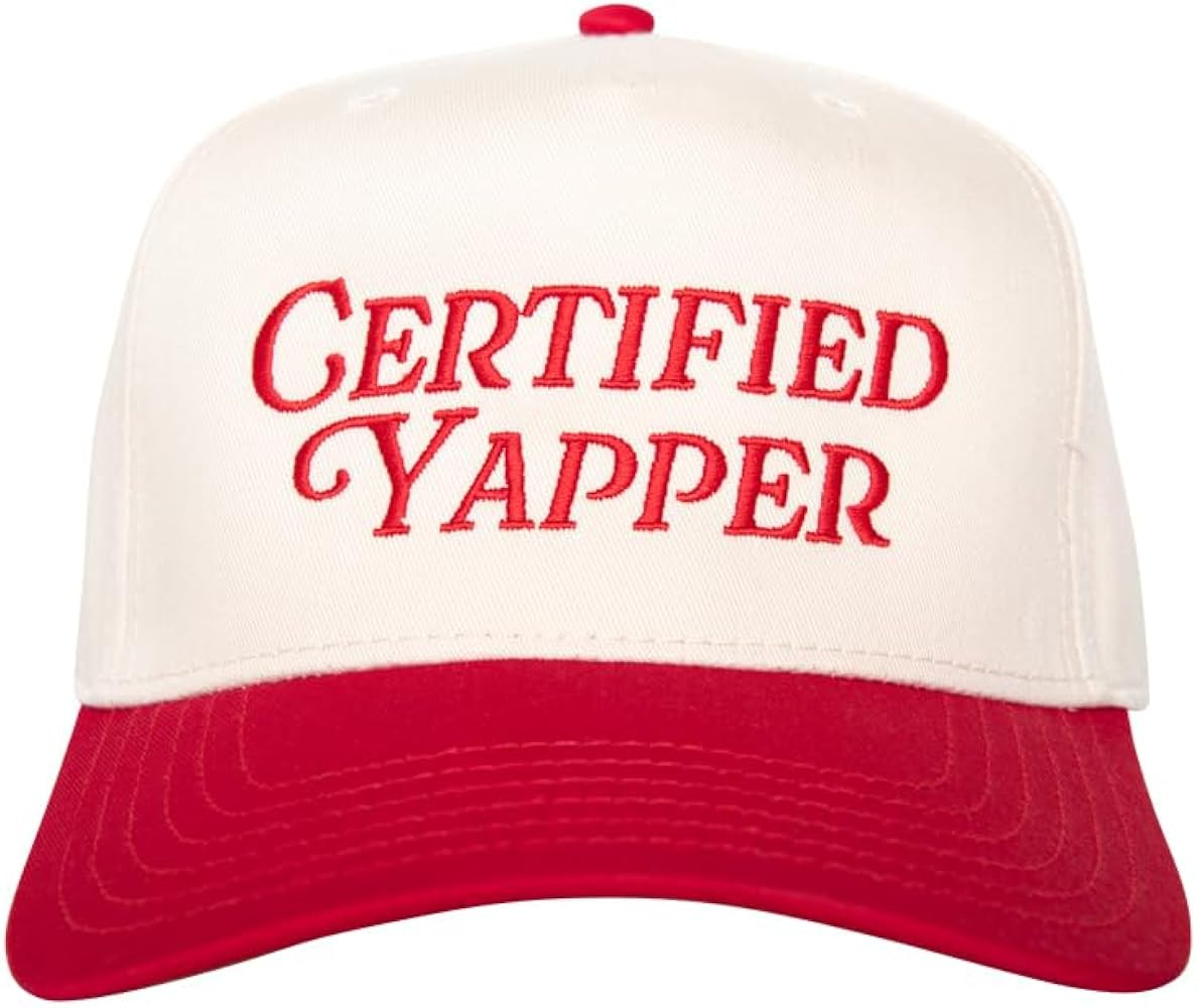KATYDID Certified Yapper Vintage Hat - Two-Toned Funny Trucker Hat - Embroidered Vintage Baseball... | Amazon (US)