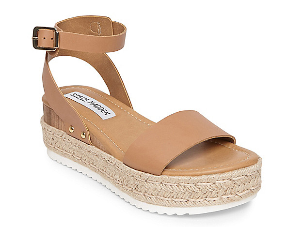 Steve Madden Chaser Espadrille Wedge Sandal - Women's - Light Brown | DSW