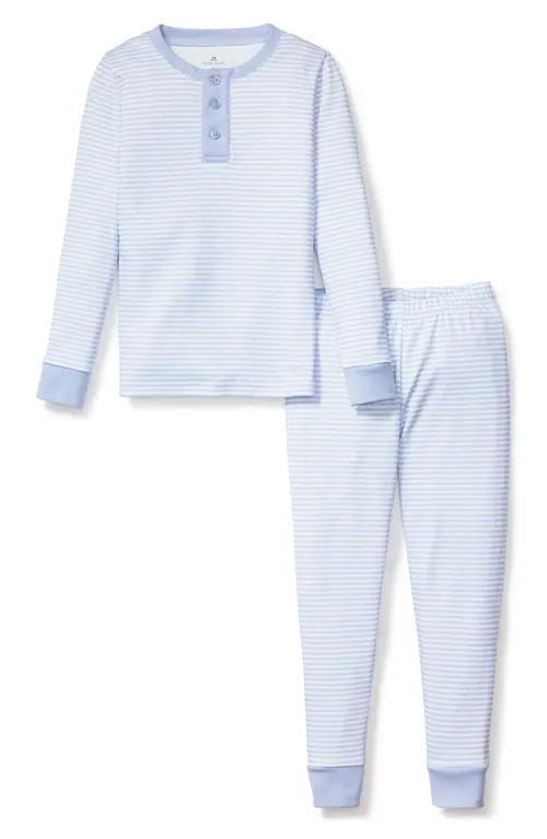 Petite Plume Stripes Fitted Pajamas in Blue at Nordstrom, Size 6 | Nordstrom