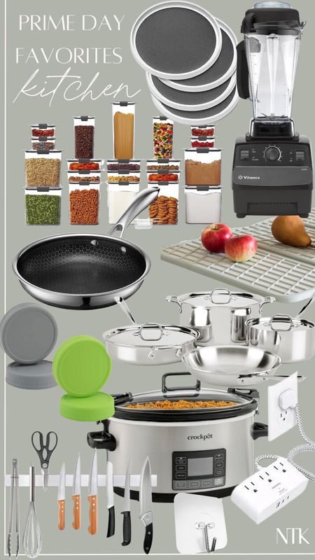 These are some favorites from Prime Day that I have in my kitchen! My blender that seamlessly blends everything even seeds, food storage containers with lids, collapsible dish drying mat that dries instantly, stainless steel cookware set, my crockpot and more

#LTKxPrime #LTKhome