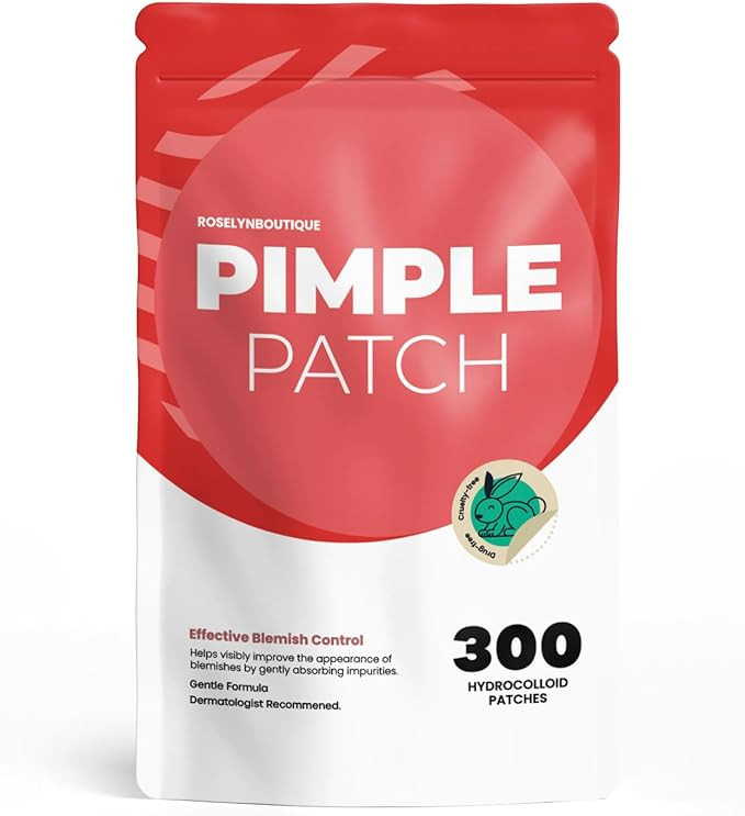 ROSELYNBOUTIQUE Pimple Patches for Face 300 Counts 4 Sizes Hydrocolloid Acne Patches with Tea Tre... | Amazon (US)