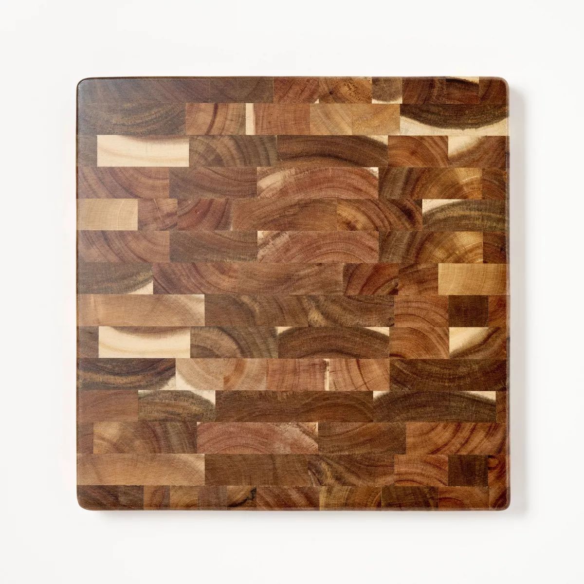 14"x14" End Grain Acacia Wood Cutting Board Natural - Figmint™ | Target