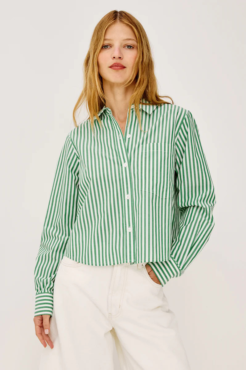 RAMY SHIRT - EMERALD STRIPE | Rails