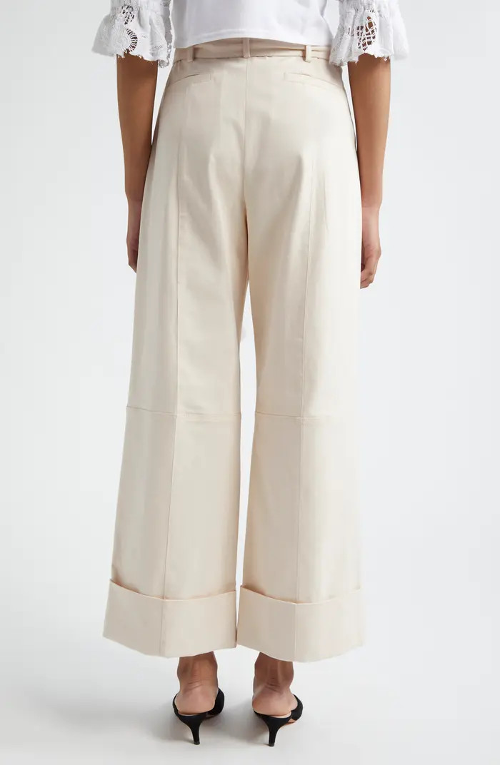 Cinq à Sept Winona Double Belt Stretch Brushed Cotton Twill Pants | Nordstrom | Nordstrom