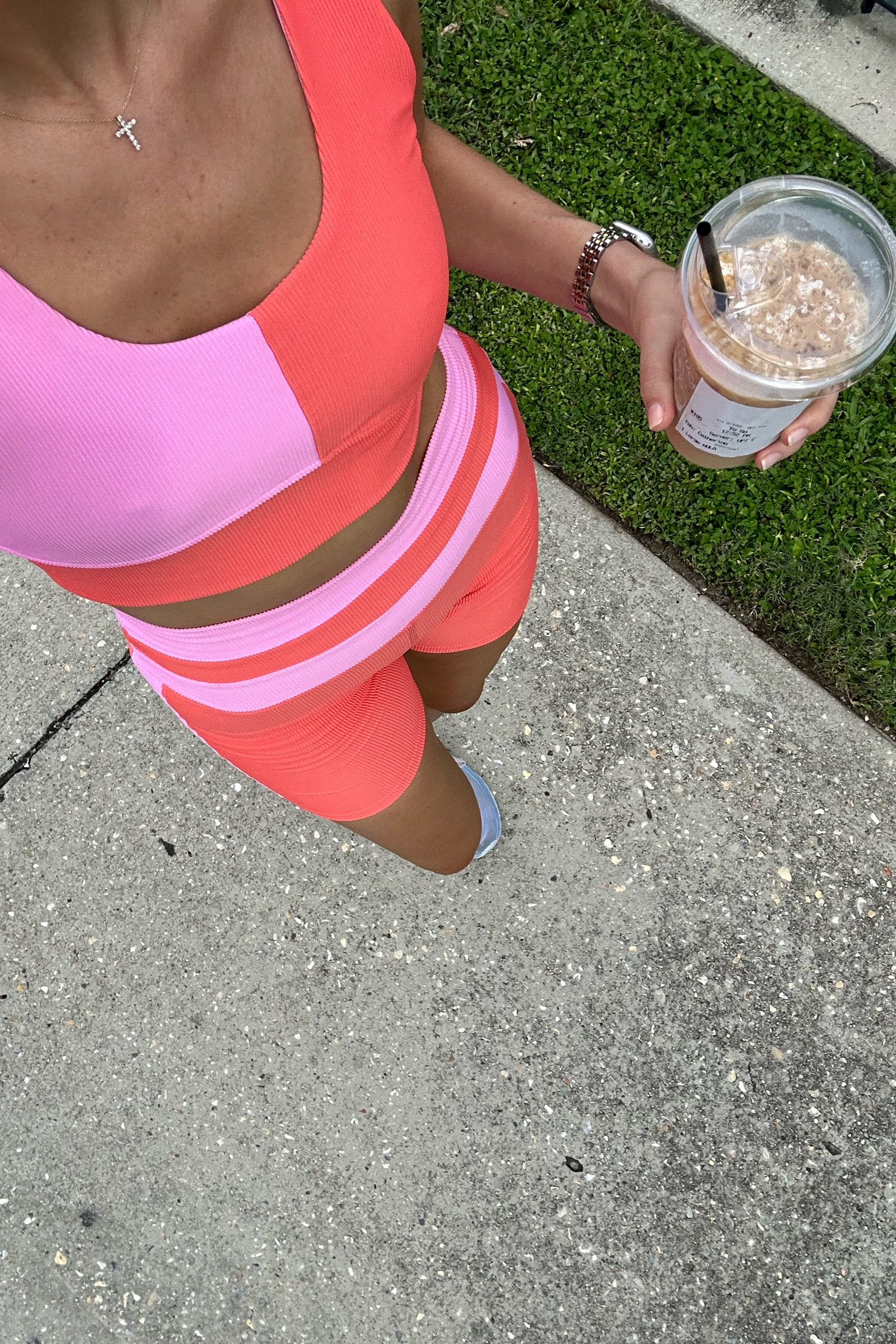 Most fun workout set! I sized up one size in both 