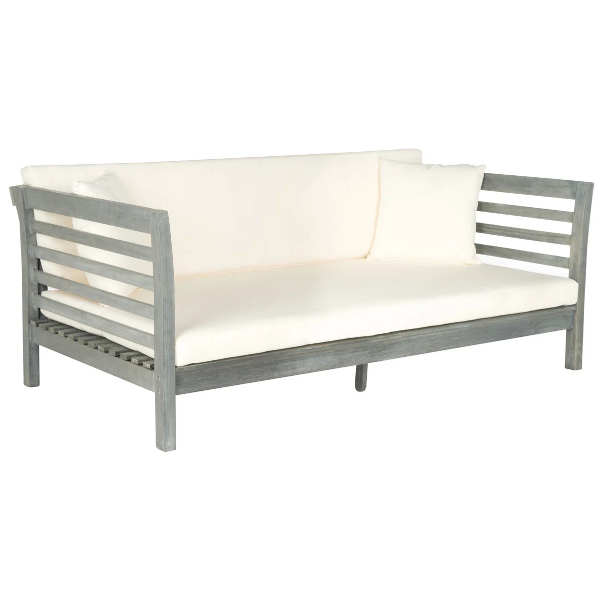 Pilpel 72.875'' Wide Straight Acacia Patio Daybed with Cushions | Wayfair North America