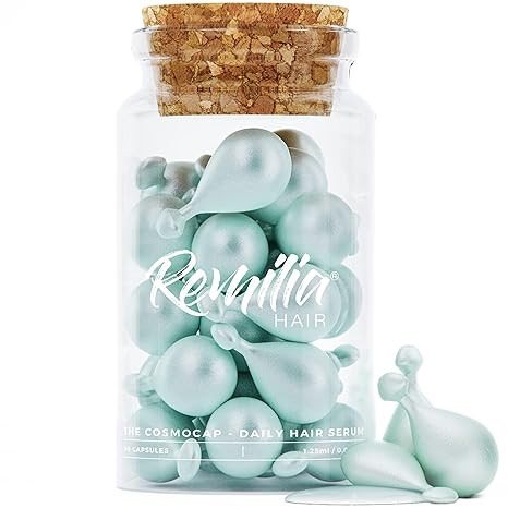 Keratin Hair Serum Capsules Treatment with Amino Acids, Silk Protein & Vitamin B5 - The Cosmocap ... | Amazon (US)