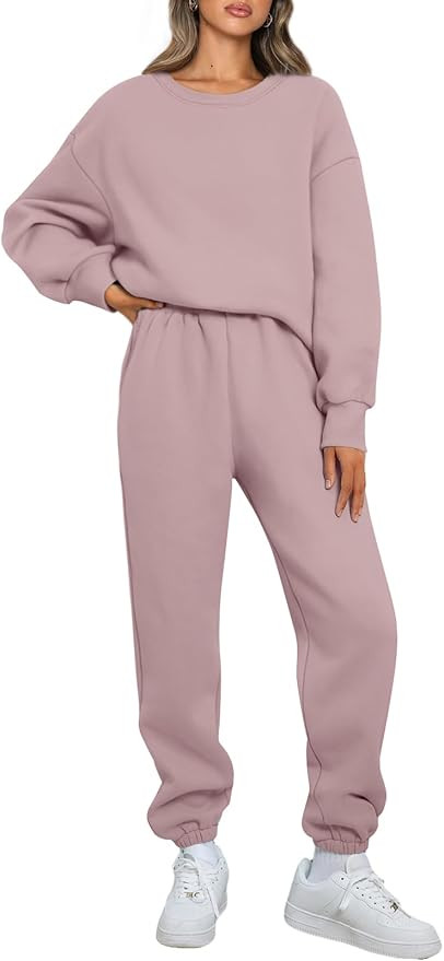 AUTOMET Womens 2 Piece Outfits Sweatsuit Oversized Sweatshirt Lounge Sets Baggy Sweatpants Fall F... | Amazon (US)
