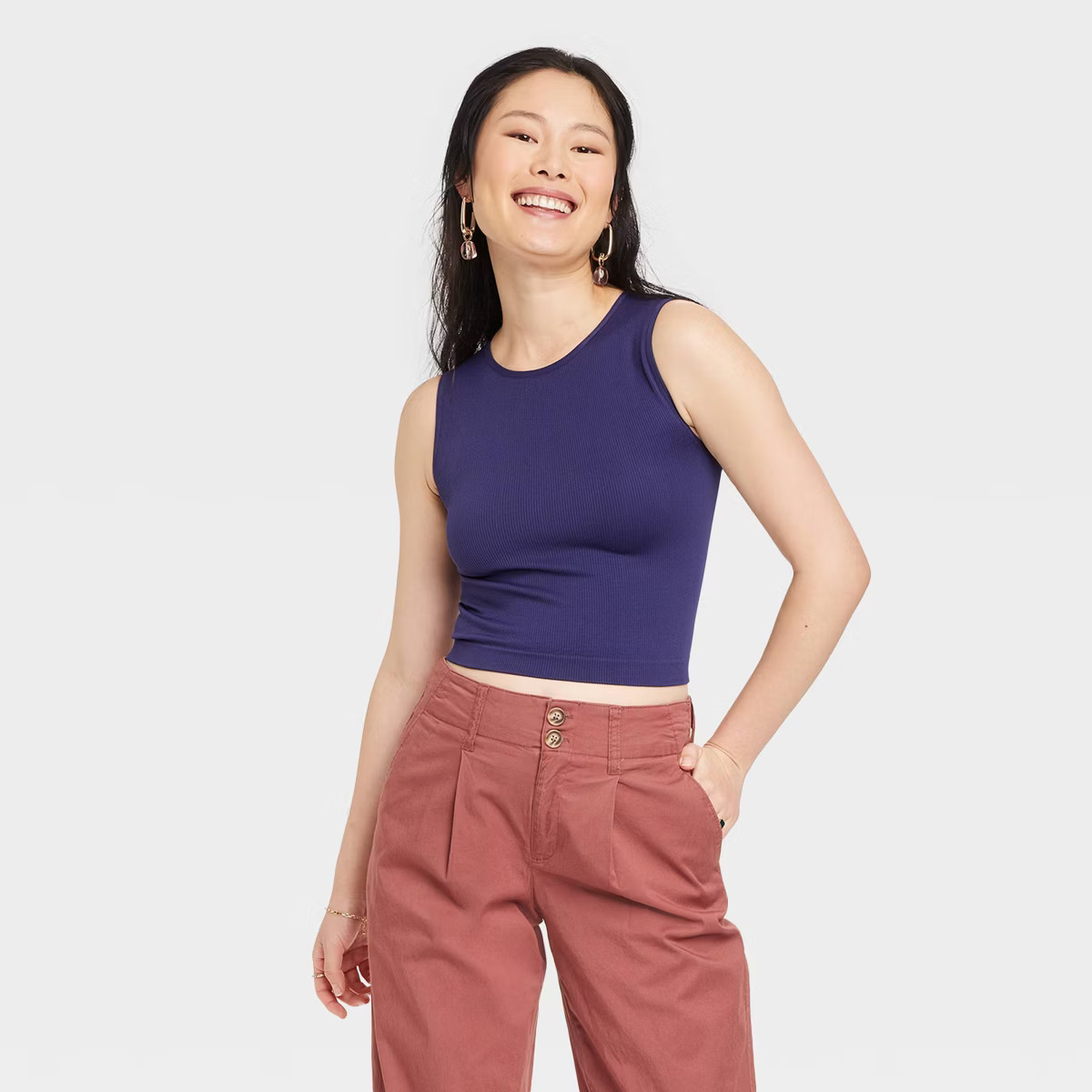 Women's Slim Fit Seamless Muscle Tank - A New Day™ | Target