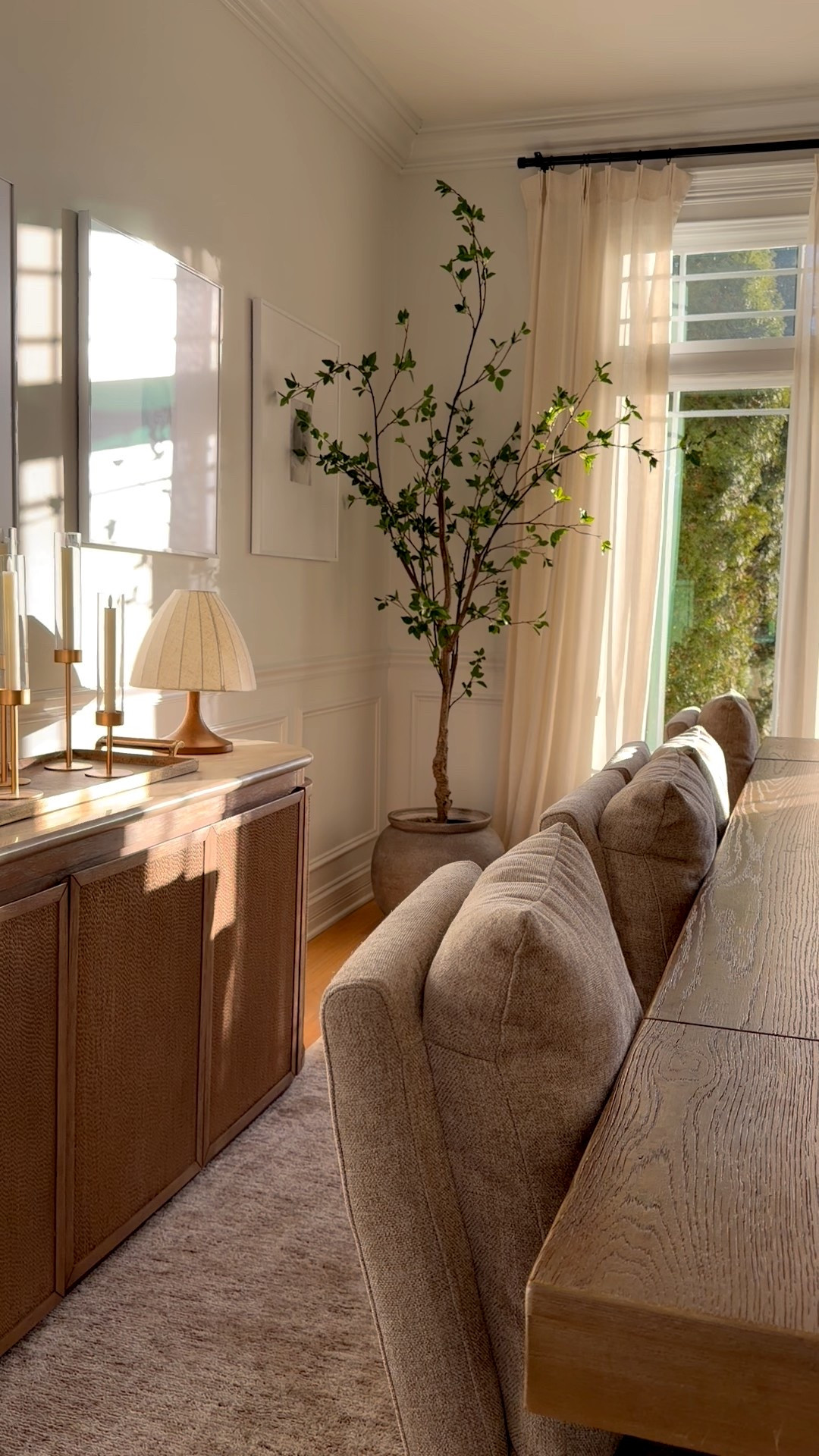 One of my favorite sideboard moments 🤍
The warmth, texture, and soft lighting make this such a grounding piece in our home.
Linking the sideboard and everything styled on top. 

#LTKSeasonal #LTKHome