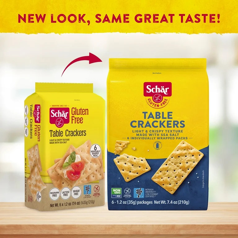 Schar Light & Crispy Texture Table Crackers, 1.2 oz, 6 count Bag | Walmart (US)