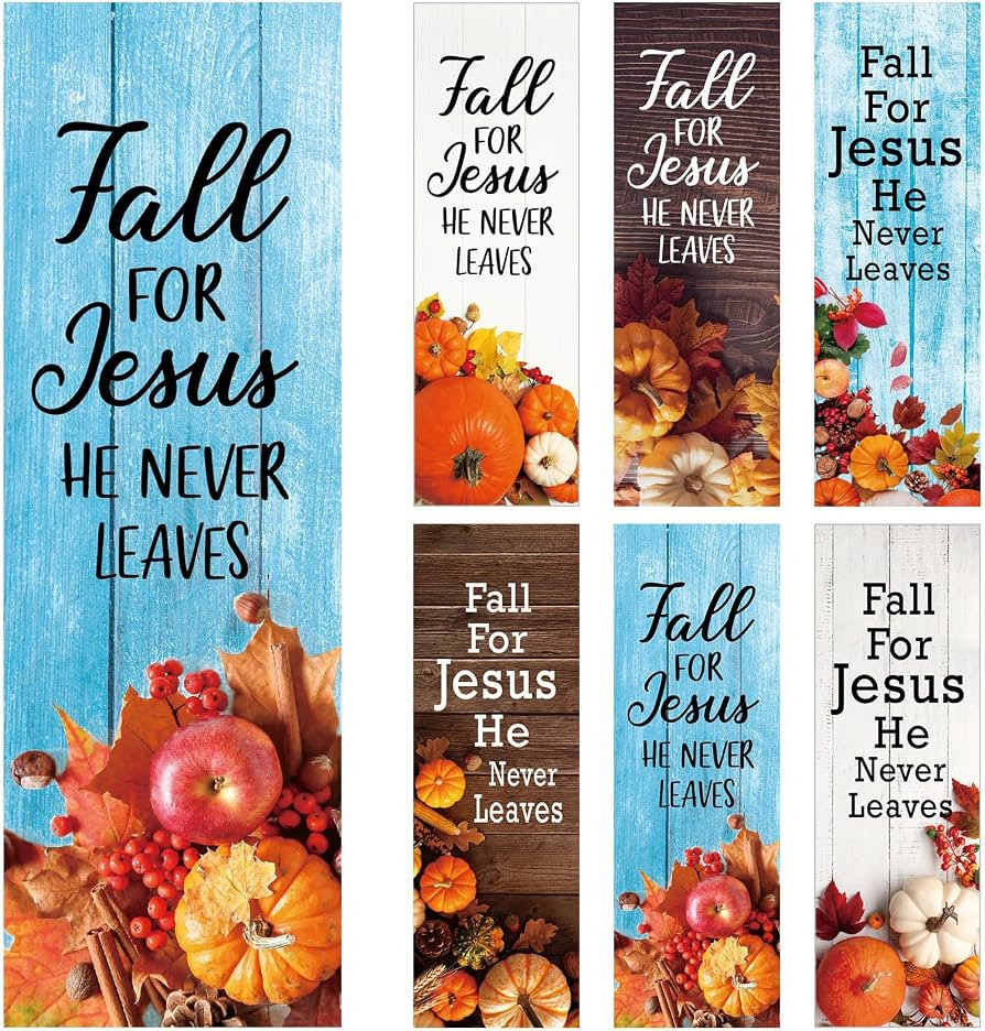 Dispowreath 60 Pcs Fall for Jesus He Never Leaves Religious Christian Bookmarks Church Bookmarks ... | Amazon (US)