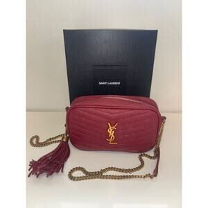 SAINT LAURENT Mono Roux Chain‎ Shoulder Bag Bordeaux 6125791GF076008U Red AUTH | Poshmark