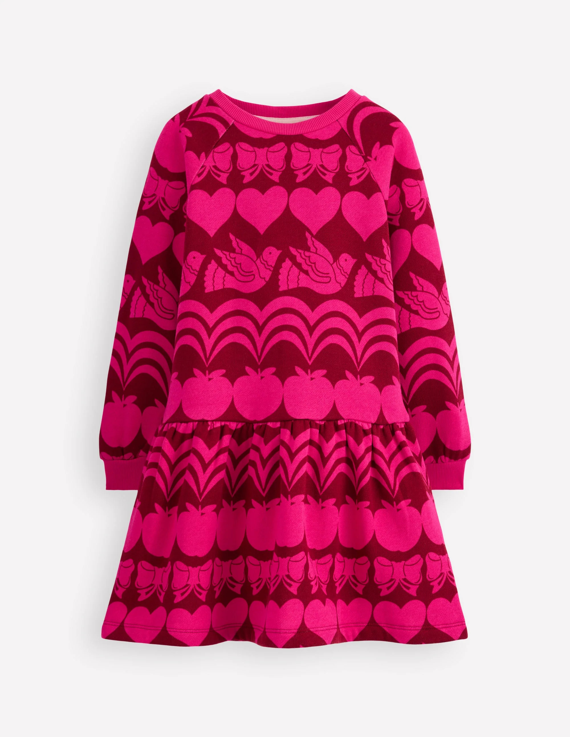 Cosy Sweatshirt Dress-Red Liquorice Festive Fun | Boden (US)