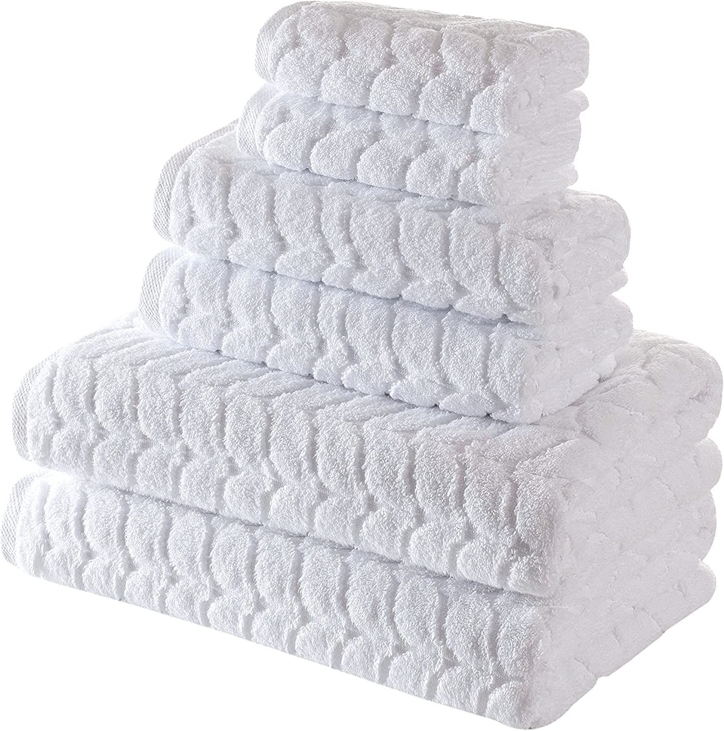 Bagno Milano 100% Turkish Cotton Jacquard Luxury Towel Set – Quick Dry Non-GMO Ultra-Soft, Plus... | Amazon (US)