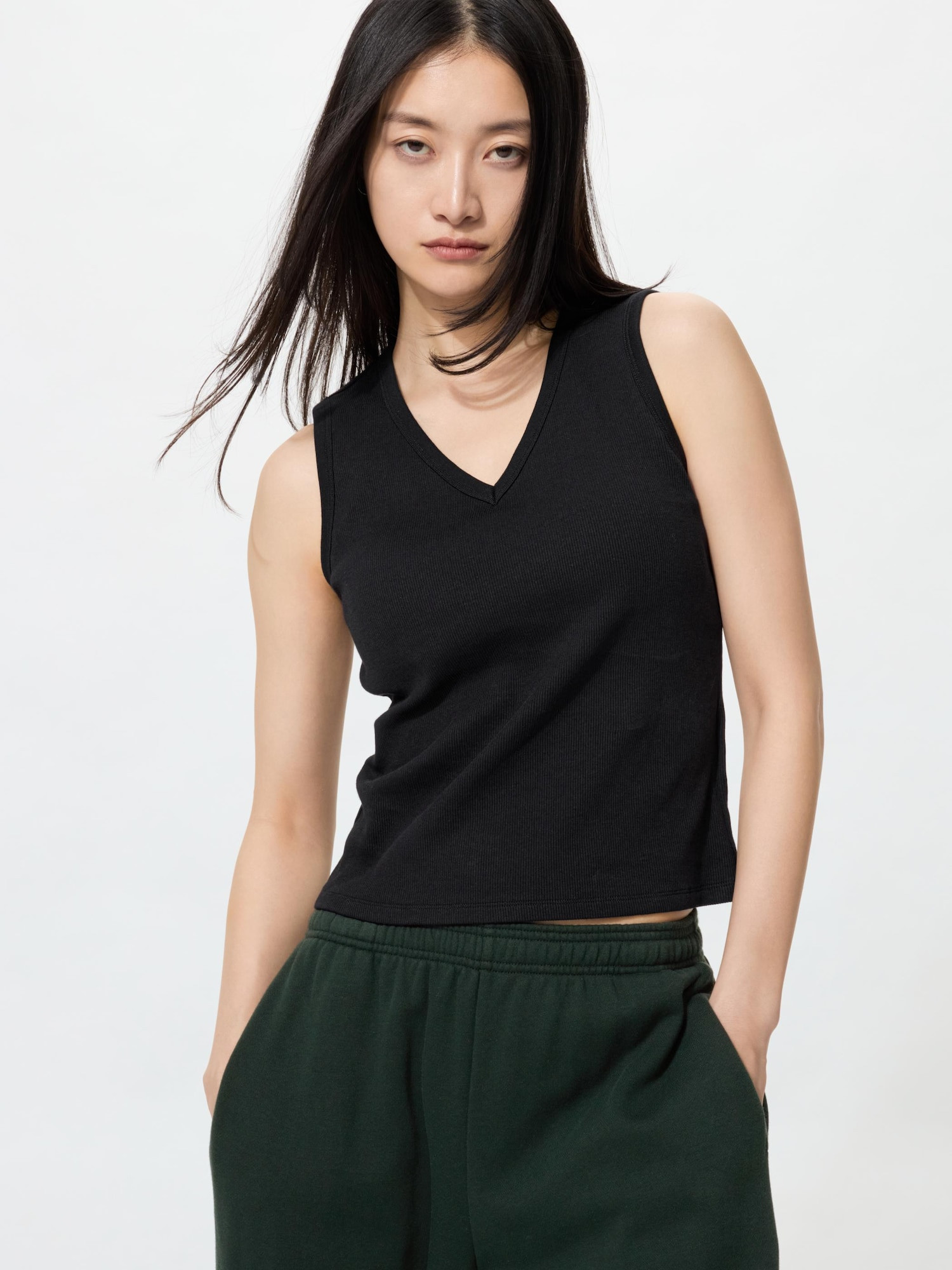Women's V-Neck Bra Top Black 2XL UNIQLO US | UNIQLO (US)