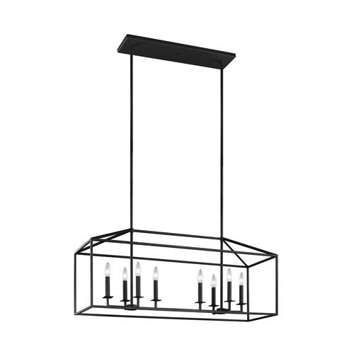 251 First Uptown Black Eight Light LED Energy Star Pendant | Bellacor | Bellacor