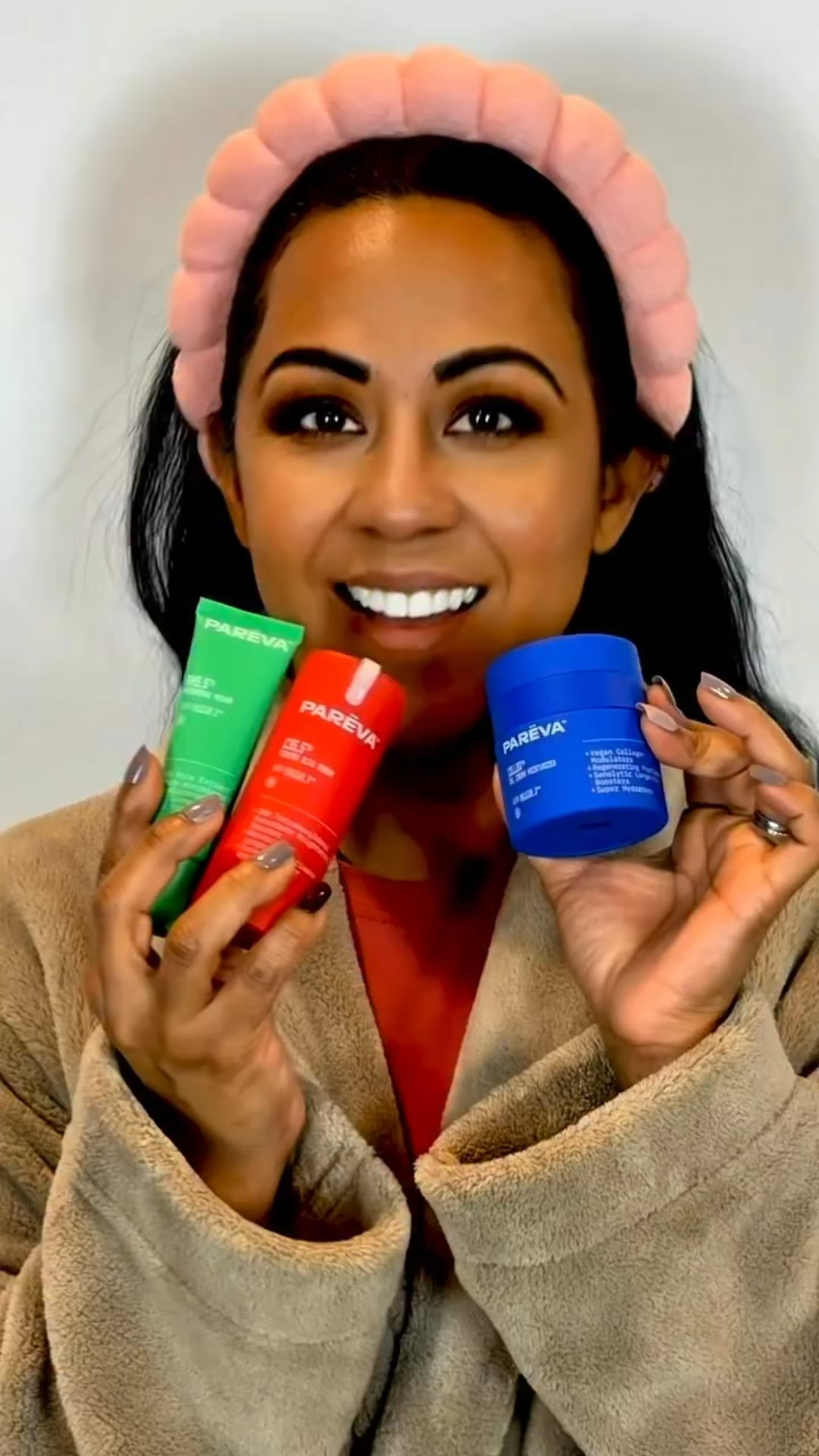 🌟 Skincare Savvy Alert! 🌟 As an Austin beauty influencer, I’m obsessed with @parevabeauty 
.
The scientist-founded brand that’s won 6 prestigious awards. Their clinically crafted 3-step routine for skin longevity is a game-changer, backed by real science and transparency. Here’s my honest, in-depth review of each step:
.
1. Prevent: C35.5 Firming Glow Serum (0.5 oz) 💖 This serum is an antioxidant powerhouse with 30% THD ascorbate (a stable, less irritating form of Vitamin C) and innovative Molecur 3 technology that penetrates deeply to brighten, firm, and even out skin tone. Honestly, after consistent use, my skin felt noticeably firmer and more radiant within weeks, no sticky residue, just a lightweight, fast-absorbing formula that’s perfect for layering under makeup or moisturizer. 
.
2. Restore: Coll2 Gel Cream Moisturizer (1 oz) 🌿 Loaded with 20% bioactives including vegan collagen peptides, this gel-cream hybrid plumps, hydrates, and targets fine lines with a silky, non-greasy texture that sinks in instantly. In my experience, it transformed my dehydrated skin, reducing the appearance of wrinkles and leaving a smooth, bouncy feel,ideal for all skin types, even oily ones, without feeling heavy
.
3.Prep: RH5.5 Hydrabond Primer🛡️ This multitasking primer minimizes pores, reinforces the skin barrier with hydrating actives, and creates a grippy base that makes makeup last all day without creasing or fading, it’s lightweight, non-comedogenic, and plays well with both skincare and cosmetics. Clinical results confirm 100% of participants noticed reduced pore visibility in 4 weeks; as a savvy skincare enthusiast, I love how it bridges beauty and science for flawless, long-wear results. 👌
.

Comment SKINCARE below to receive a DM with the link to this post on my LTK ⬇ https://liketk.it/5L0xm 

.

Transform your skin with joyful, extraordinary results! Shop via my LTK. 
.
#LTKBeauty #LTKskincare #LTKstyletip #AustinBeautyInfluencer #skincarereview

#LTKgrwm #LTKdayinmylife #LTKBeauty