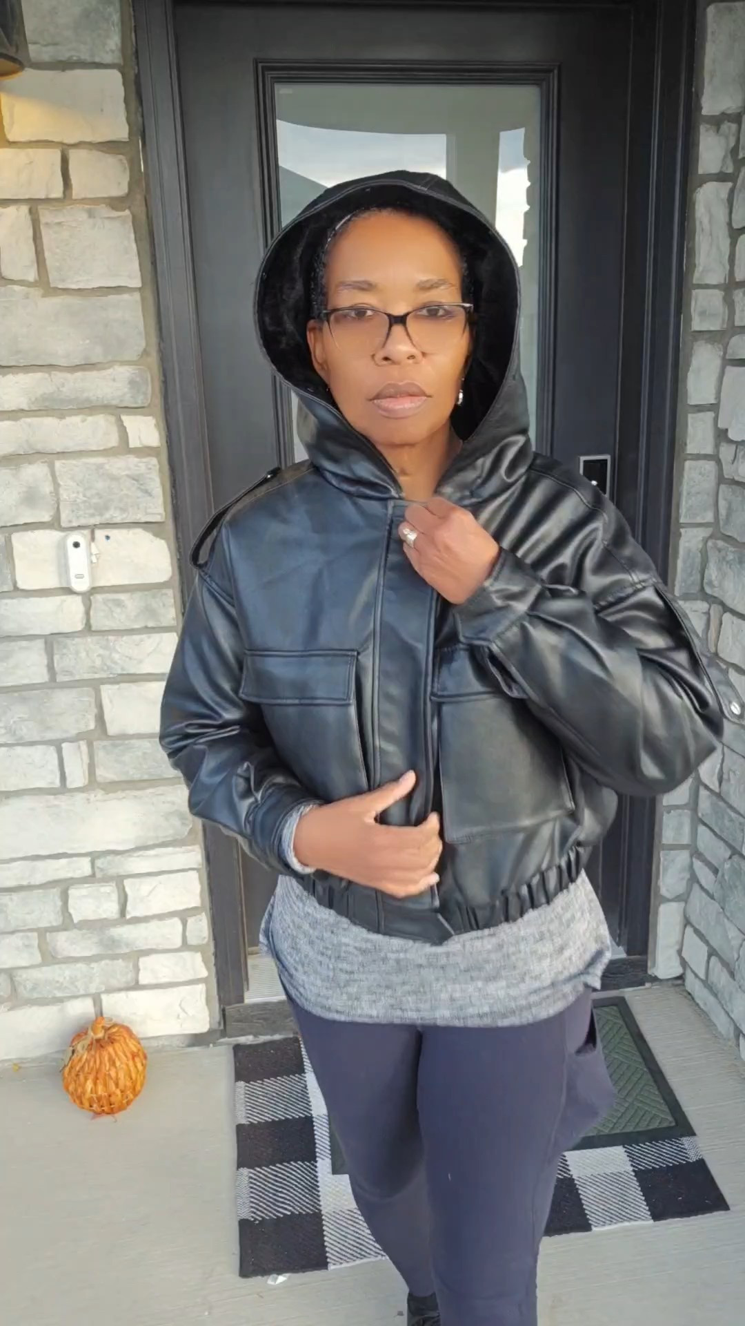 Faux Fur Trim Crop Jacket wirh detachable Fur Trim.  

#LTKCyberWeek #LTKmomlife #LTKFindsUnder100