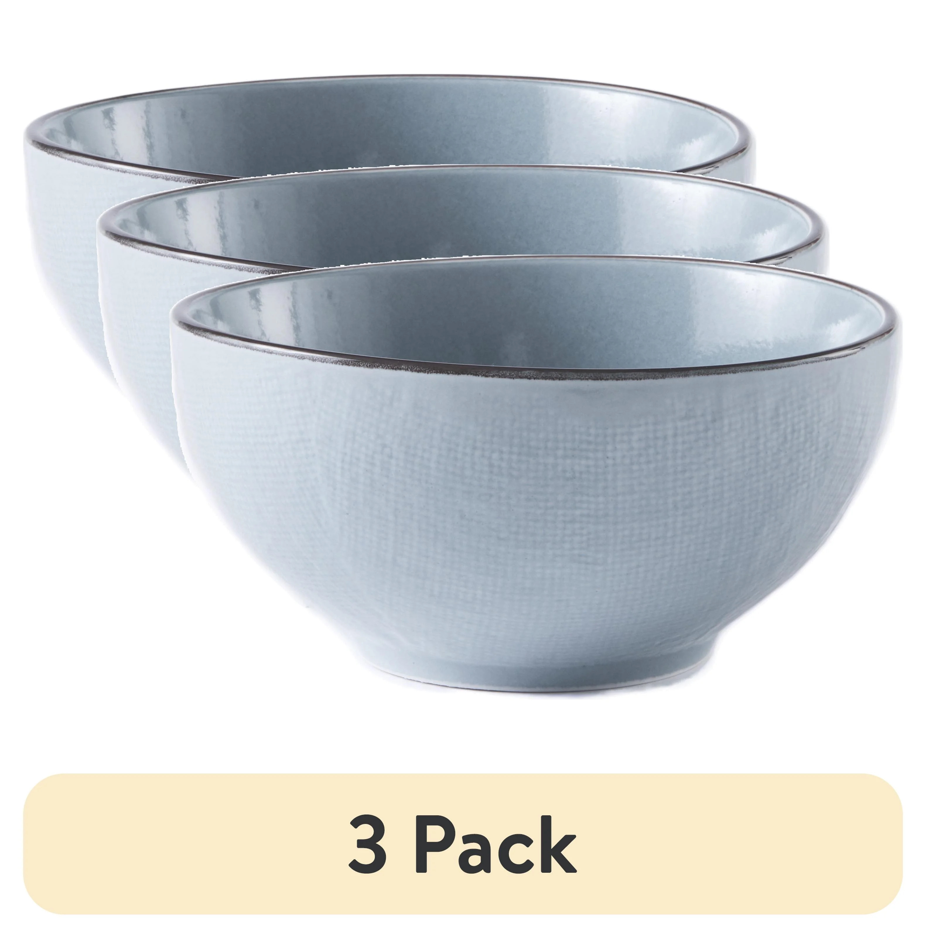 (3 pack) Better Homes & Gardens Denim Murphy Stoneware Cereal Bowl | Walmart (US)